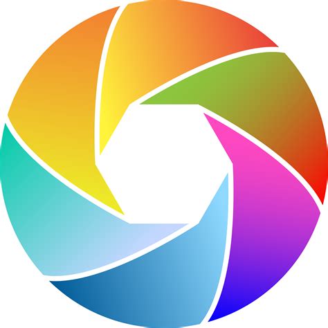 Clipart - Colorful Shutter Icon 2 png image