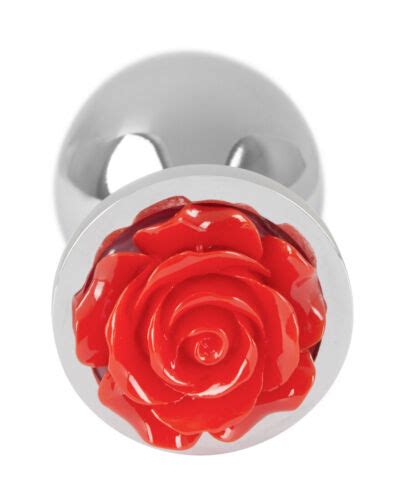 Butt Plug Anale Decorativo Con Rosa Rossa In Acciaio Delizioso Elegante Sex Toy EBay