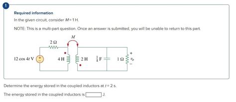 Solved Required Information In The Given Circuit Consider