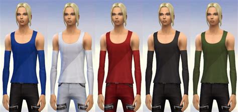My Sims 4 Blog Male Tank Top With Gloves By Tehhi