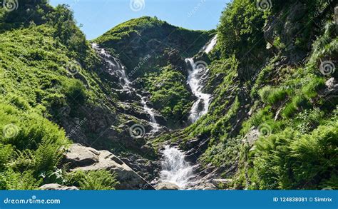 Beautiful Waterfall In National Park Sochi Stock Image Image Of