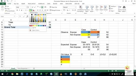 Similarly, we will find the values for each quantity an. Performing a chi square test using excel - YouTube