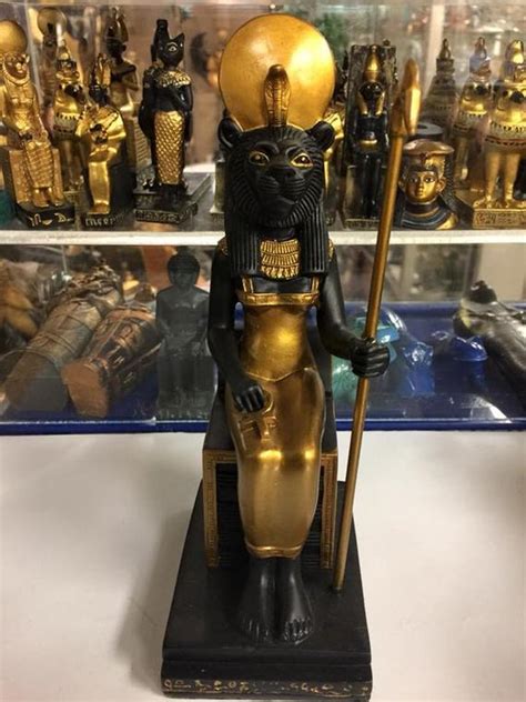 Unique Egyptian Statue Goddess Sekhmet Hand Carved Etsy