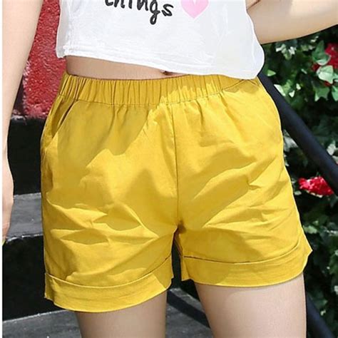 2017 Hot Sale Summer Women Cloth Solid Color Shorts Pure Cotton Loose
