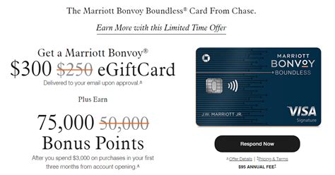 Expired Chase Marriott Bonvoy Boundless 75000 Points 300 Marriott