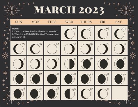 Watchfull Moon March 2023 Calendar Photos