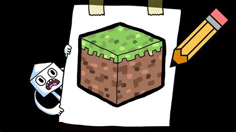 How To Draw A Minecraft Block Youtube