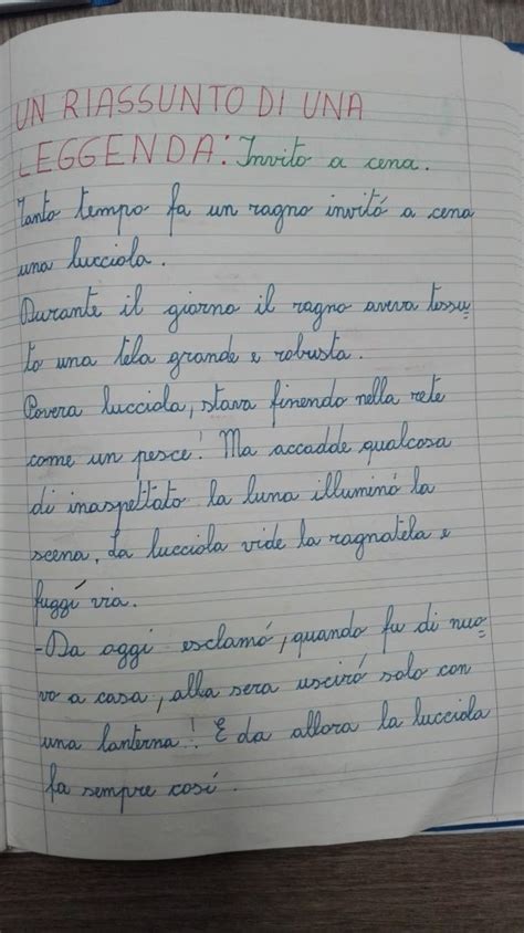 Testo Fantastico La Leggenda Italiano In Terza Novembre Maestra Anita