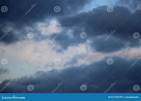 Dark Ominous Clouds Dramatic Sky Background Stock Photo Image Of