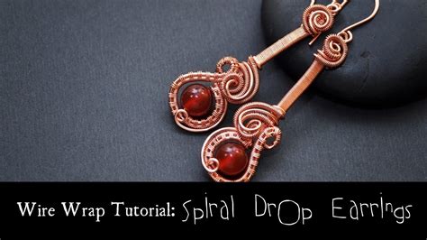 Beginner Wire Wrap Tutorial Spiral Drop Earrings Youtube