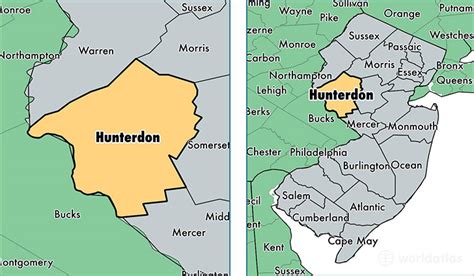 Hunterdon County New Jersey Map Of Hunterdon County Nj