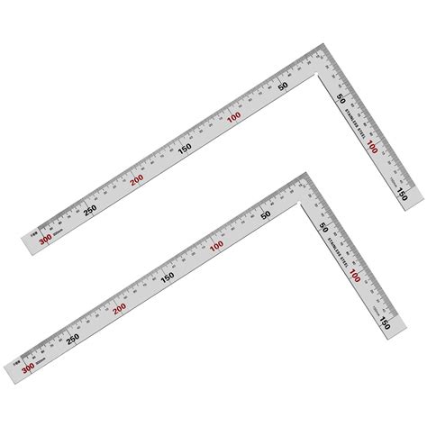 Buy 2 Pack L Shaped Ruler 150mmx300mm Right Angle Ruler Stainless