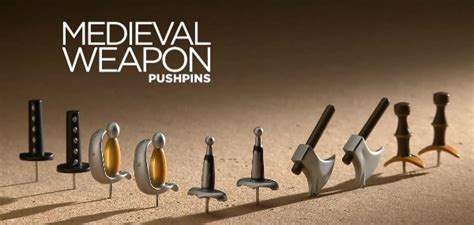 Medieval Weapon Push Pins Spicytec