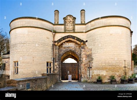 Entrance To Nottingham Castle Nottingham Nottinghamshire England Uk