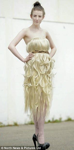 Frock Of Locks The Dress Made Entirely Of Human Hair Daily Mail Online