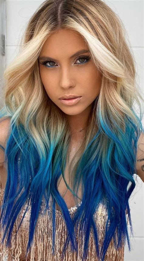 Cute Summer Hair Colours Hairstyles Blonde To Ombre Blue