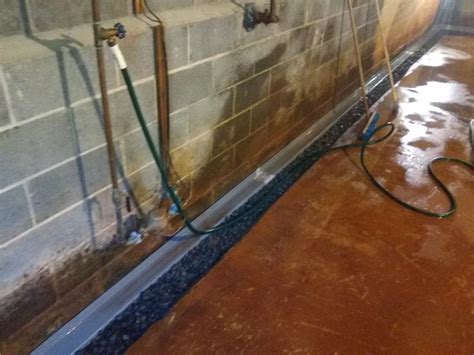 Basement Waterproofing French Drain System Installed In Milltown Nj