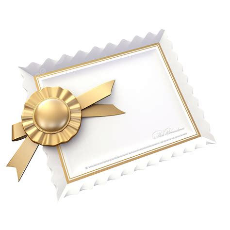 Ilustração De Certificado De Conquista 3d Png 3d Certificado ícone
