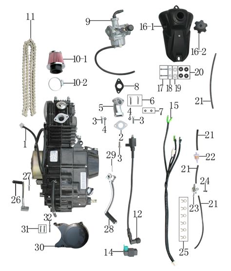 Chinese 125cc Atv Wiring Diagram Electric Start Wiring Harness Loom