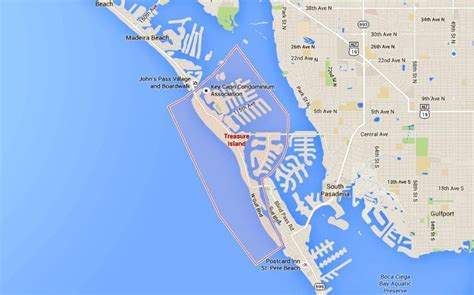 Map Of Treasure Island Florida Maps For You