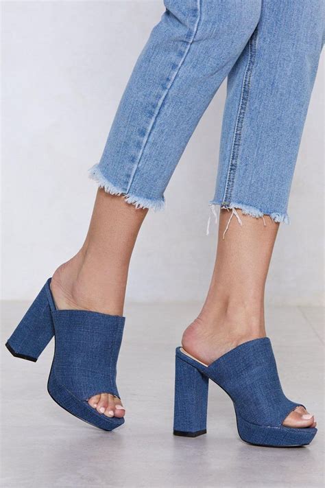 Patch Up Denim Mule Denim Mules Denim Heels Denim Shoes