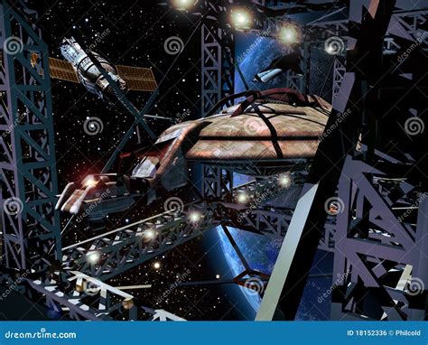Spaceship Construction Stock Illustration Illustration Of Construct
