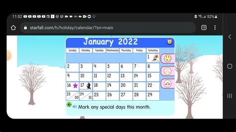 Starfall Calendar For January 16th 2022 Youtube