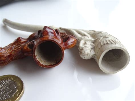 ANTIQUE NAKED LADY CLAWED ENGLISH CLAY SMOKING PIPES CASE EBay