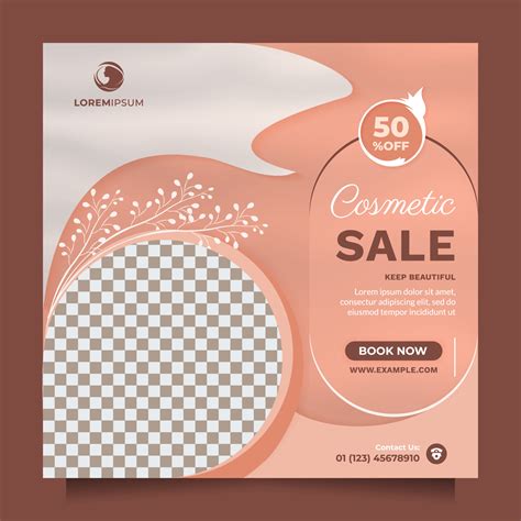 Cosmetics Beauty Sale Social Media Post And Banner Promotion Square
