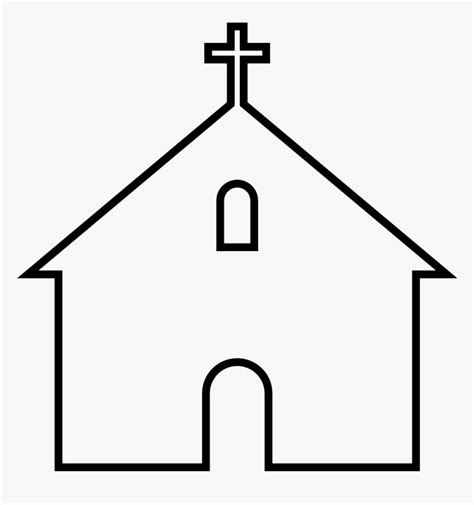 Link Church Simple Church Outline Hd Png Download Kindpng