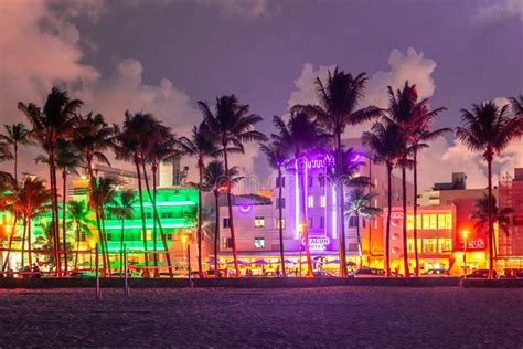 Miami Beach Florida Usa September 10 2019 Hotels And Restaurant On