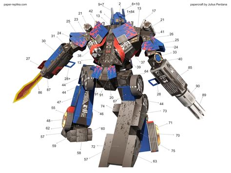 Papercraft Optimus Prime Dotm Nueva Version Transformers Matrix