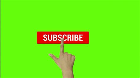 Subscribe Button Green Screen Animation Green Screen Subscribe No