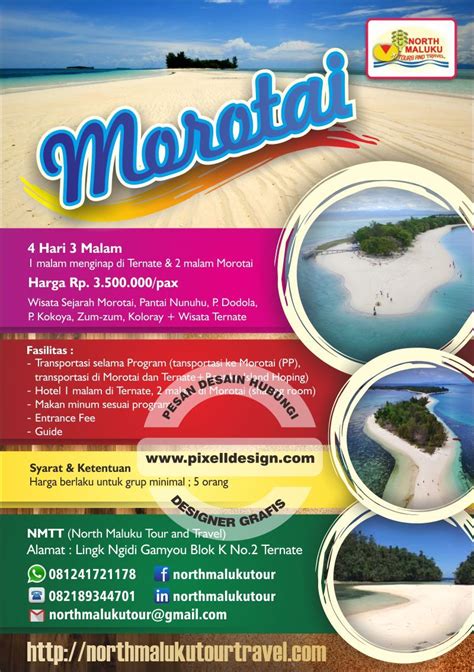 Contoh Poster Tempat Wisata Pantai Example Dan Contoh Buklet