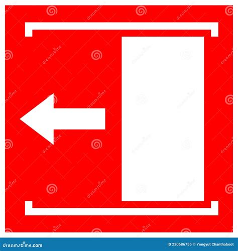Puerta Se Desliza A La Izquierda Para Abrir Símbolo Signo Vector
