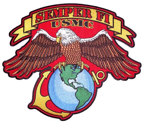 Us Marines Semper Fi Eagle Embroidered Patch Leather Supreme