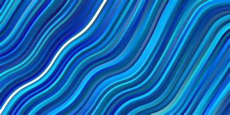 Patrón De Vector Azul Claro Con Líneas Curvas Colorida Ilustración En
