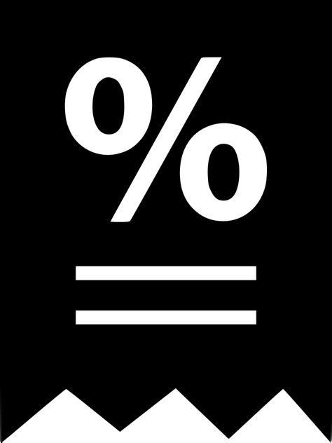 Receipt Percentage Rate Shopping Sales Svg Png Icon Free Download