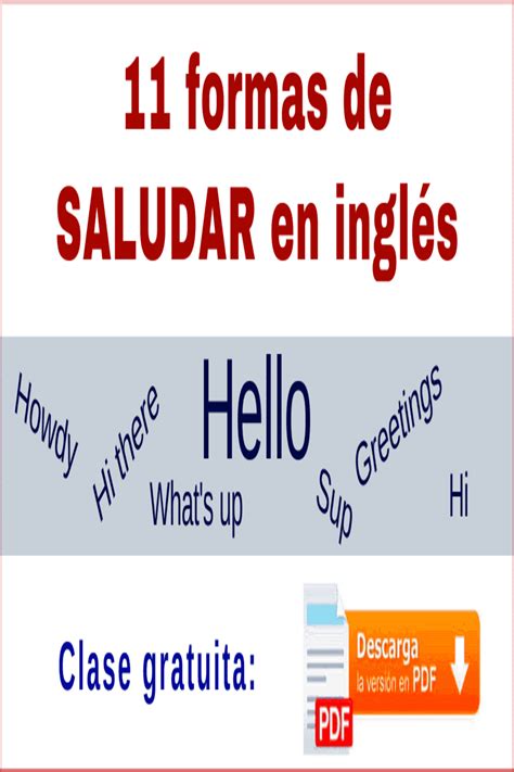 CÓmo Se Dice Hola En InglÉs Hola En Ingles Ingles Formas De Saludar