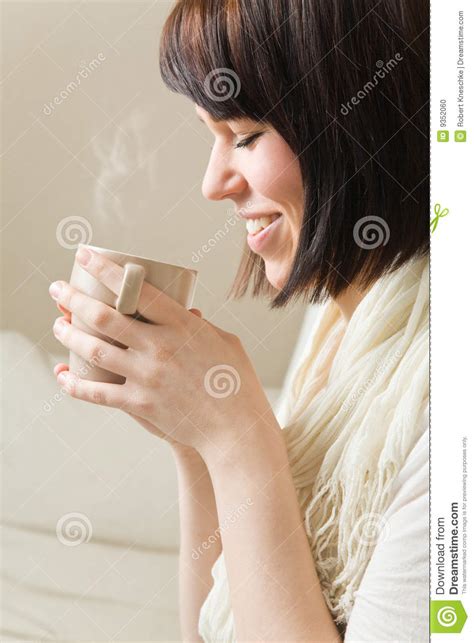Smelling The Aroma Stock Photo Image Of Hair Caucasian 9352060