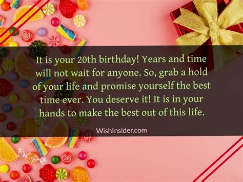 20 Happy 20th Birthday Wishes Wish Insider