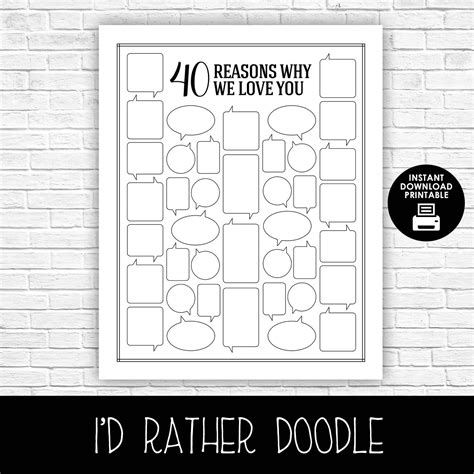 40 Reasons Why We Love You Printable Printable Word Searches