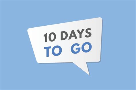 10 Days To Go Countdown Template Ten Day Countdown Left Days Banner