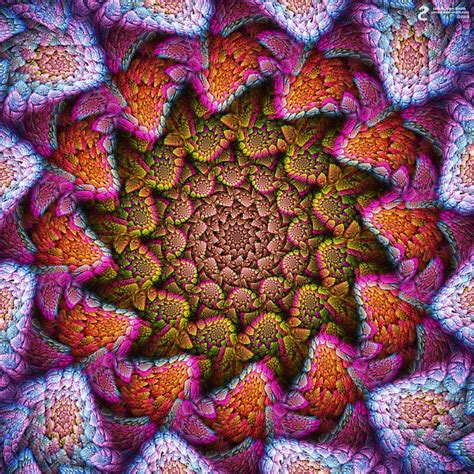 Warm Substance Mandala Artwork By James Alan Smith Fractal Art