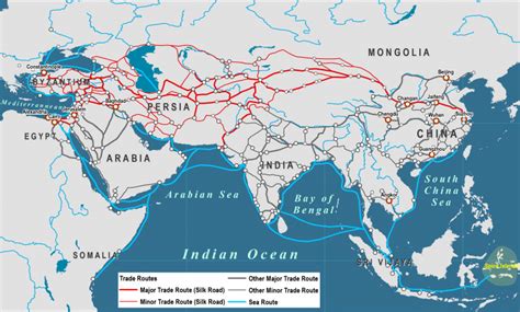 İpek Yolu Ticaret Yolları Haritası Turkau