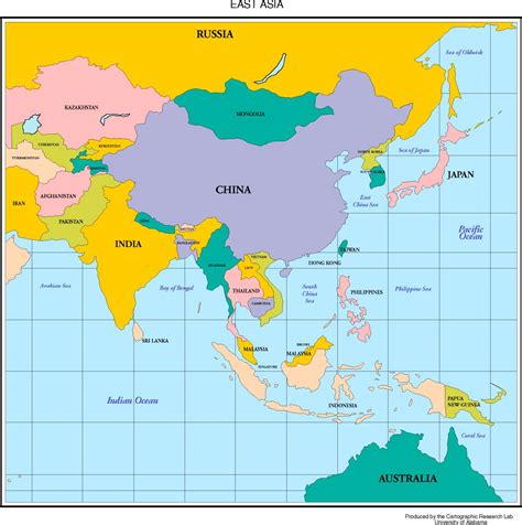 Statement Of Purpose Asia Map East Asia Map Political