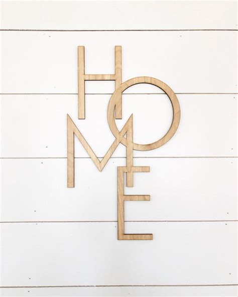 Home Vertical Wood Words Wood Word Cut Out Laser Cut Wooden Etsy