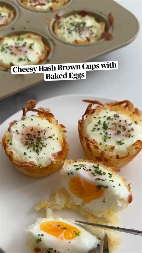 Cheesy Hash Brown Cups With Baked Eggs Artofit