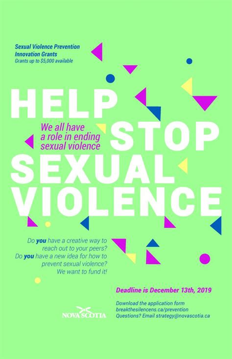 2019 Sexual Violence Prevention Innovation Grant Poster Eng Web Supporting Survivors Of Sexual