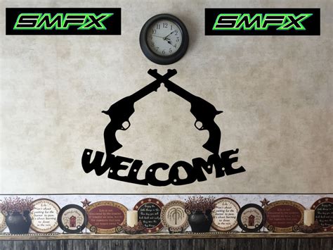 Guns Welcome Sign — Smfx Metal Art